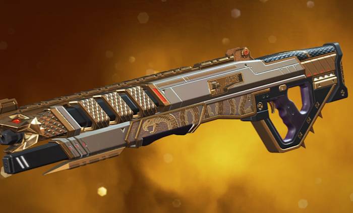 Legendary Mastiff Skin Gold and Venom in Apex Legends Dressed to Kill Event.